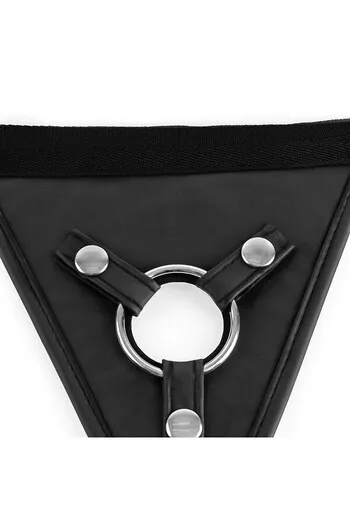 Adjustable Strap-On Harness with Interchangeable Rings
