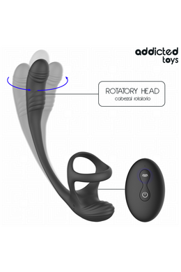 Vibrating Anal Plug with 360° Waving and Testicle Stimulator