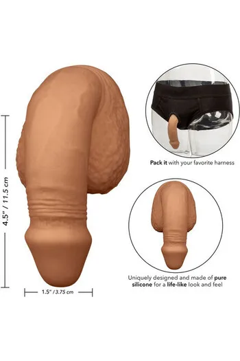 Silicone Packing Penis 12.75 cm Caramel