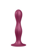 Double Ball-R Silicone Dildo Garnet