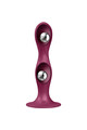 Double Ball-R Silicone Dildo Garnet
