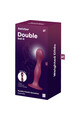 Double Ball-R Silicone Dildo Garnet