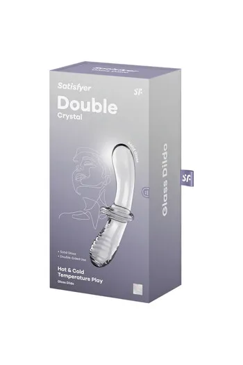 Double Crystal Dildo Trasparente