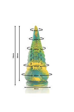 Cetus Dildo a Tentacolo Verde Taglia Piccola