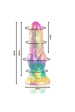 Iris Dildo with Rainbow Testicles
