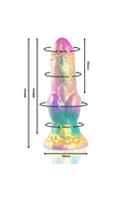 Dildo Iris con testicoli arcobaleno