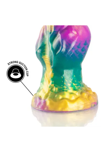 Dildo Iris con testicoli arcobaleno
