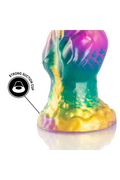 Dildo Iris con testicoli arcobaleno