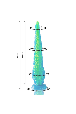 Scylla Dildo a Tentacolo Sottile Fluorescente Grande