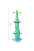 Scylla Dildo a Tentacolo Sottile Fluorescente Grande