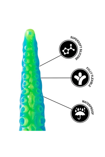 Scylla Dildo a Tentacolo Sottile Fluorescente Grande