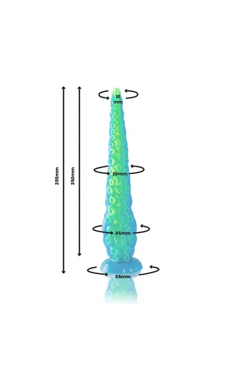Scylla Dildo a Tentacolo Sottile Fluorescente Taglia Piccola