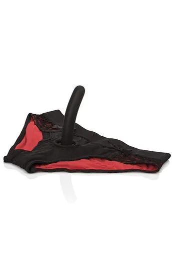 Scandal Panty Set with Dildo Red L/XL