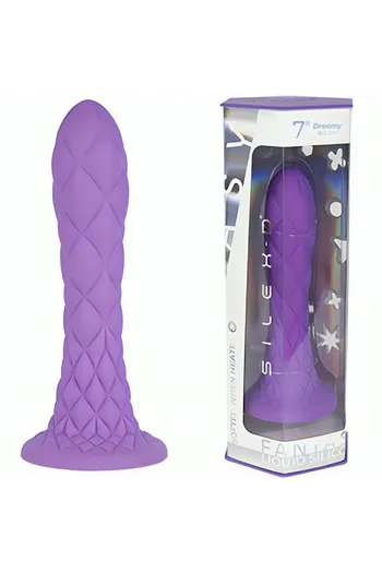 Dreamy Fantasy Dildo in Thermoreactive Liquid Silicone Violet 18.5 cm