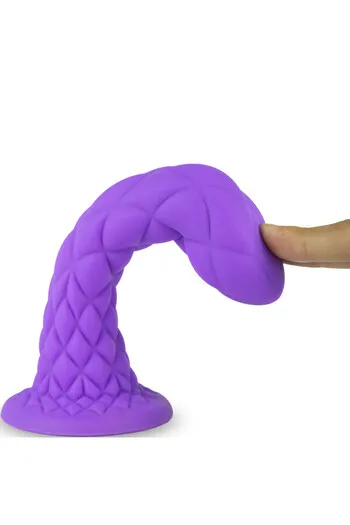 Dreamy Fantasy Dildo in Thermoreactive Liquid Silicone Violet 18.5 cm
