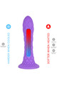 Dreamy Fantasy Dildo in Thermoreactive Liquid Silicone Violet 18.5 cm