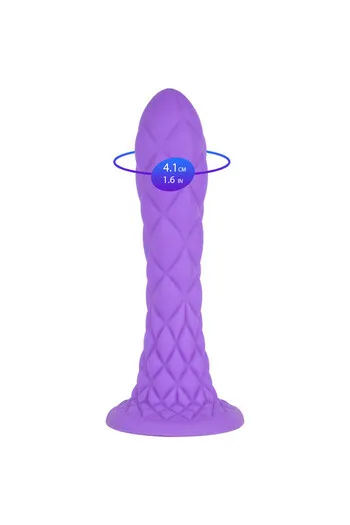 Dreamy Fantasy Dildo in Thermoreactive Liquid Silicone Violet 18.5 cm