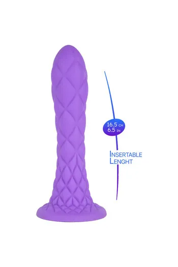 Dreamy Fantasy Dildo in Thermoreactive Liquid Silicone Violet 18.5 cm