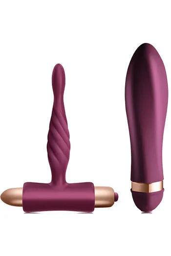 Dare Kit con Vibratore Intrecciato e Plug Anale per Principianti