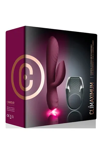 Lamour Kit Vibratore Rabbit + Anello per Pene LED