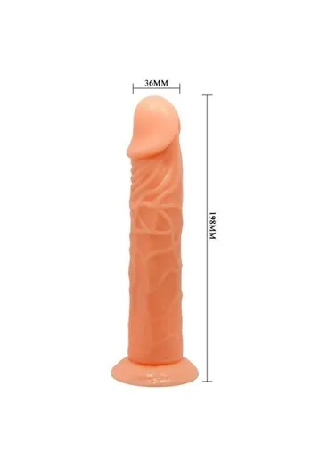 BAILE Realistic Dildo Vive 19.8 cm with Suction Cup Natural Color