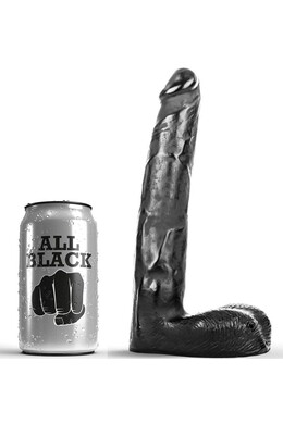 ALL BLACK Realistic Dildo 21 cm