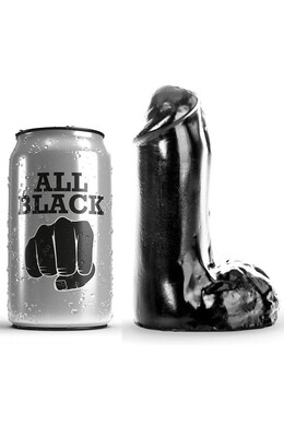 ALL BLACK Realistic Dildo 13 cm