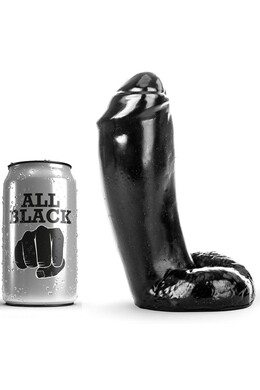 ALL BLACK Realistic Dildo 18 cm