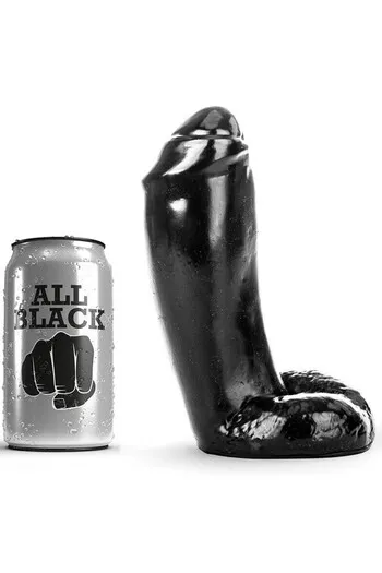 ALL BLACK Dildo Realistico 18 cm