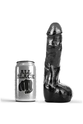 ALL BLACK Realistic Anal Dildo 20 cm