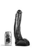 ALL BLACK Dildo DONG 29 cm Curvo