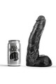 ALL BLACK Dildo 22 cm - Soft, Flexible PVC