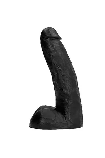 ALL BLACK Dildo 22 cm - Soft, Flexible PVC