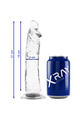 X RAY Dildo Trasparente Clear 21 cm x 4 cm