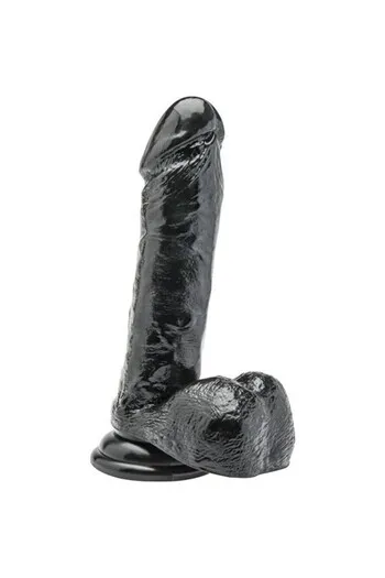 GET REAL Dildo 18 cm with Balls Black