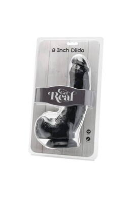 GET REAL Dildo 20.5 cm with Balls Black