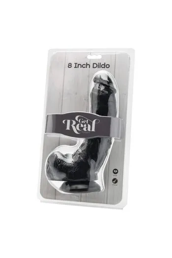 GET REAL Dildo 20,5 cm con Testicoli Nero