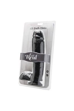 Get Real Dildo 25.5 cm with Balls, Black