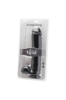 GET REAL Dildo 28 cm with Balls Black