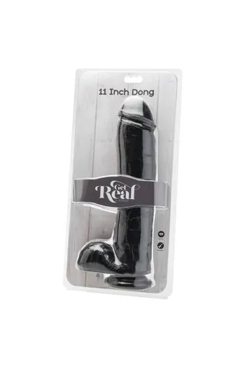GET REAL Dildo 28 cm with Balls Black