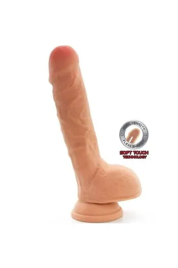 GET REAL - Dildo Doppia Densità 18 cm con Testicoli Naturali