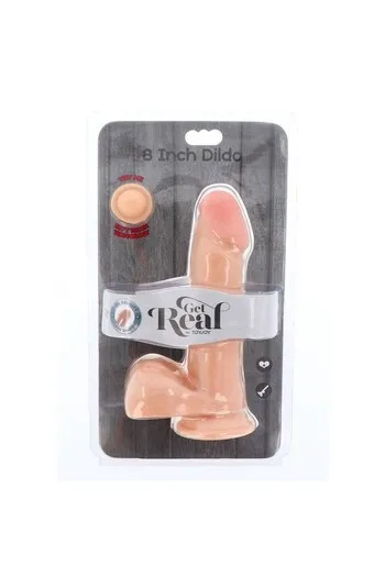 GET REAL - Dual Density Dildo 18 cm with Natural Testicles