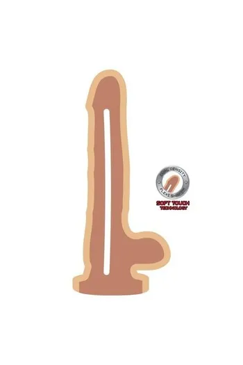 GET REAL - Dual Density Dildo 25.5 cm with Natural Testicles
