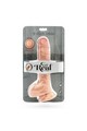 GET REAL - Dildo a Doppia Densità 25,5 cm con Testicoli Naturali