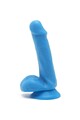 GET REAL - Happy Dicks Dildo 12 cm con Testicoli Blu