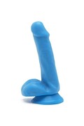 GET REAL - Happy Dicks Dildo 12 cm con Testicoli Blu