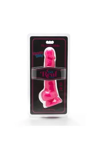 GET REAL Happy Dicks Dildo 19 cm with Balls Pink