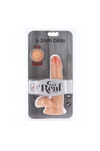 GET REAL - Dildo a Doppia Densità 17 cm con Testicoli Naturali