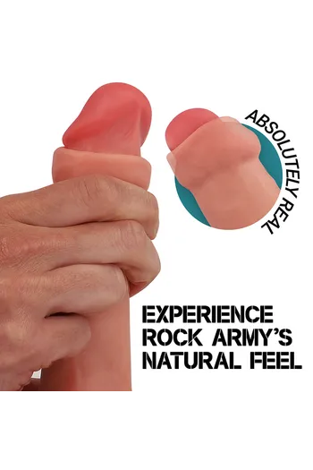 ROCKARMY Ranger Realistic Dildo in Dual Density Liquid Silicone 22 cm x 3.6 cm