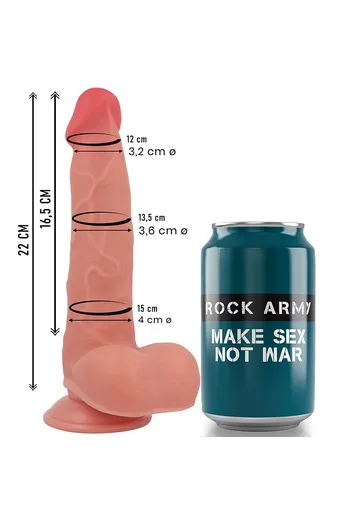 ROCKARMY Ranger Realistic Dildo in Dual Density Liquid Silicone 22 cm x 3.6 cm